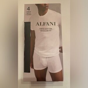 Alfani Men’s 4 Pack Black Crew Neck Regular Fit T-Shirt Tee‎ Size Small NWT